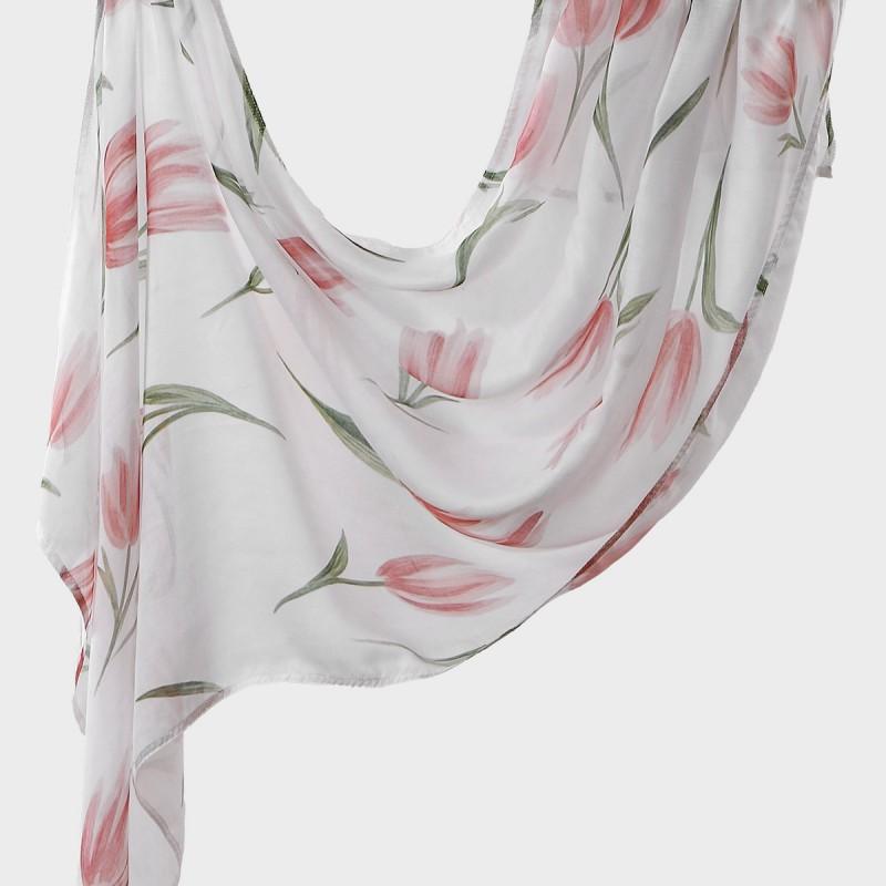 Ins Style Printed Thin Gauze Scarf Personalized All-match Sunscreen Large Shawl Long Women's Headscarf