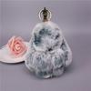 13CM Mini Frost Rabbit Women Cute Plush Fur Pompom Bunny Key Chains On Bags Car Trinket Wedding Party Toys Gift Bag Charm