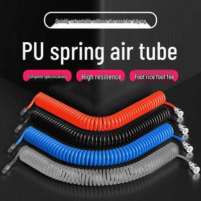 Furtun Compresor de Aer Pneumatic PU - Tub Spiralat Flexibil de Înaltă Presiune cu Conectori de 8/10/12mm