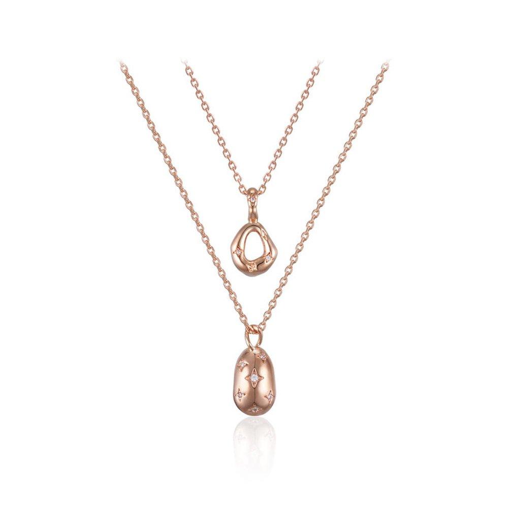 Vivid Party Dual Cubic Necklace Elbrnn214