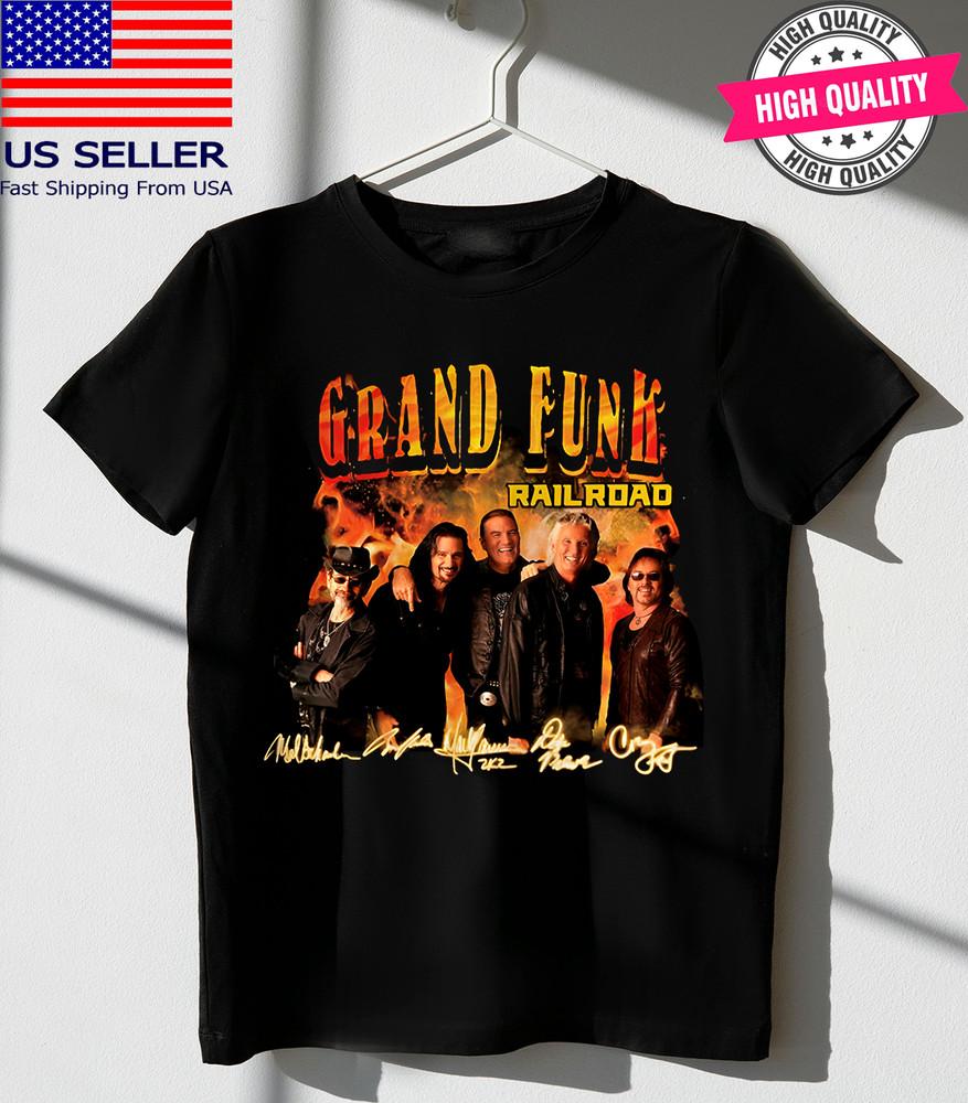 

Signature Members Grand Funk Railroad Band Shirt Black Unisex S-5XL IM1025 Unisex T-Shirt XXXXL
