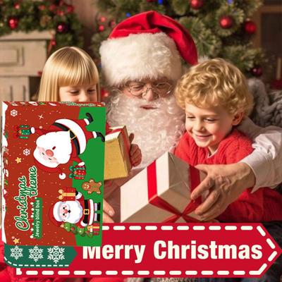 2025 Advent Calendar Christmas Jewelry Set 24 Day Countdown Box Santa Reindeer Tree Theme Bracelet Earring Pendant Kit for Kids Girls