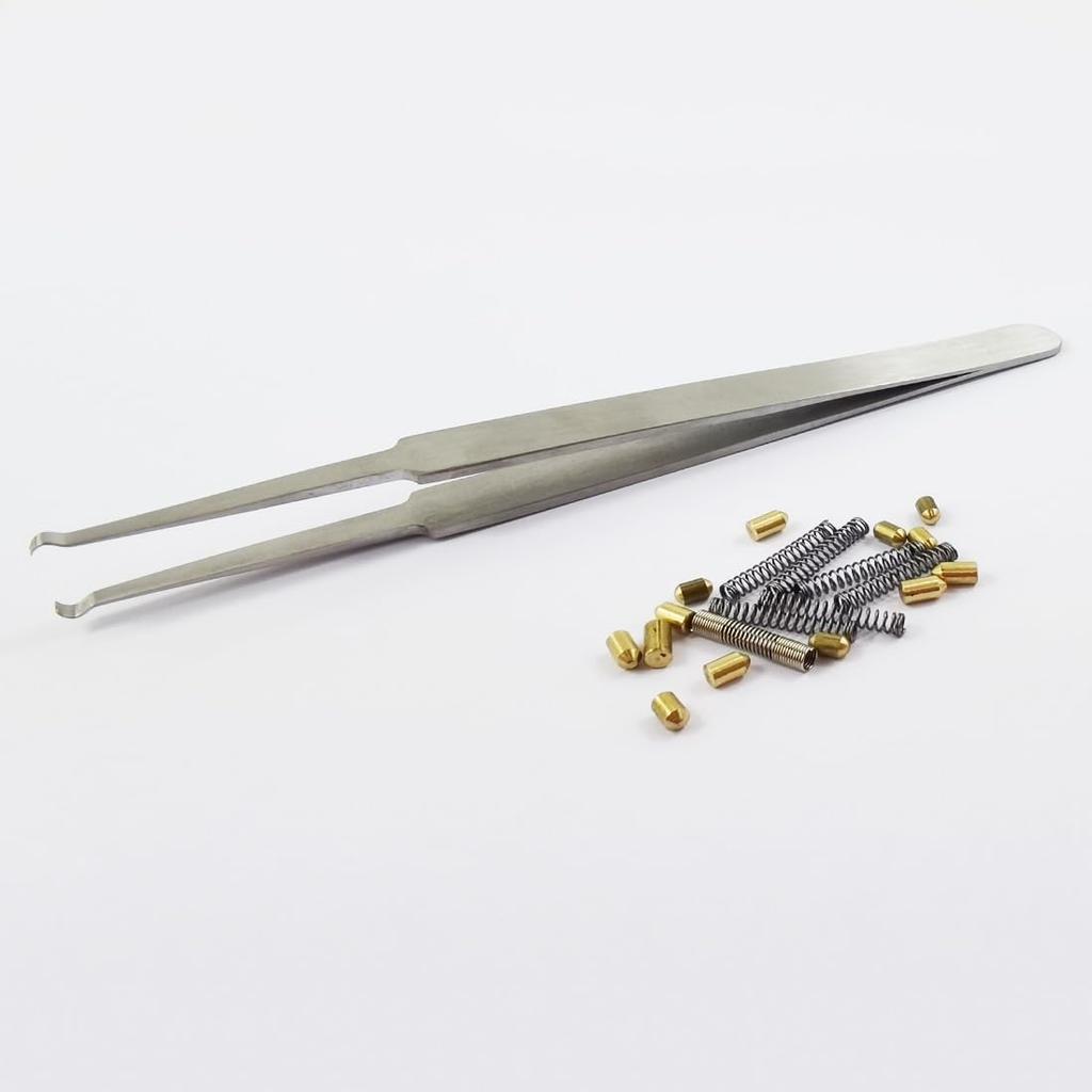 2PCS Lock Pin Tumbler Tweezers Stainless Steel Locksmith Tool Wire Holding Tweezers for Pinning & Rekeying Kit Lock Tradesman Tweezers