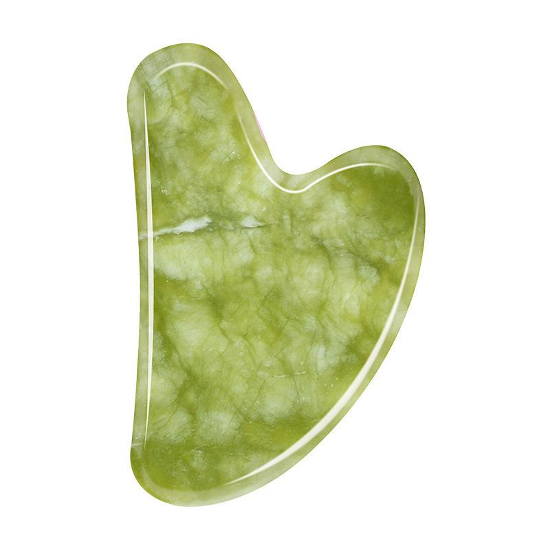 Rose Quartz Jade Roller Double-Headed Massage Set with Facial Heart-Shaped Beauty Tool