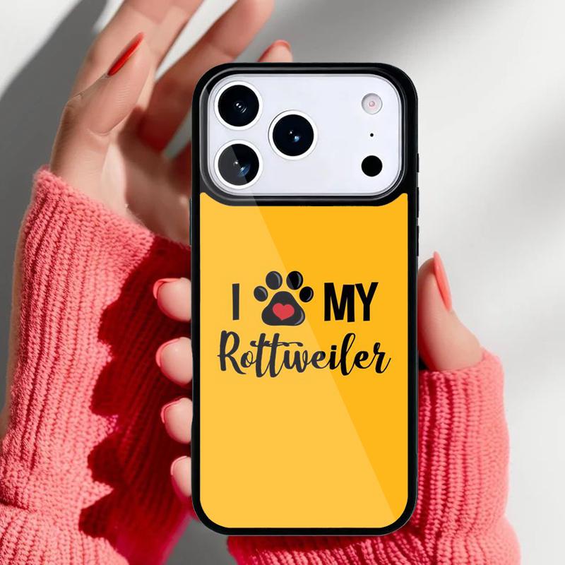 

Cute Rottweiler Dog Phone Case for iPhone 17 16 15 14 13 Pro Max Back Cover for 12 11 Pro Coque iPhone 11 Pro