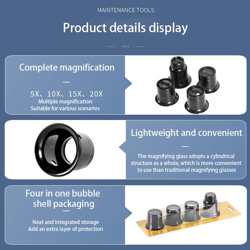 Watch repair tool Watch repair 10x 20x magnifying glass Goggles Eyepiece Watch repair magnifying glass