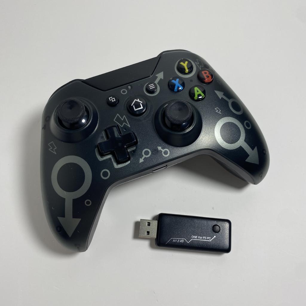 Wireless Controller for Xbox One / Xbox One S / Xbox One X / Xbox Series X / PS3 / PC, 2.4GHZ Wireless Game Controller with Dual Vibration