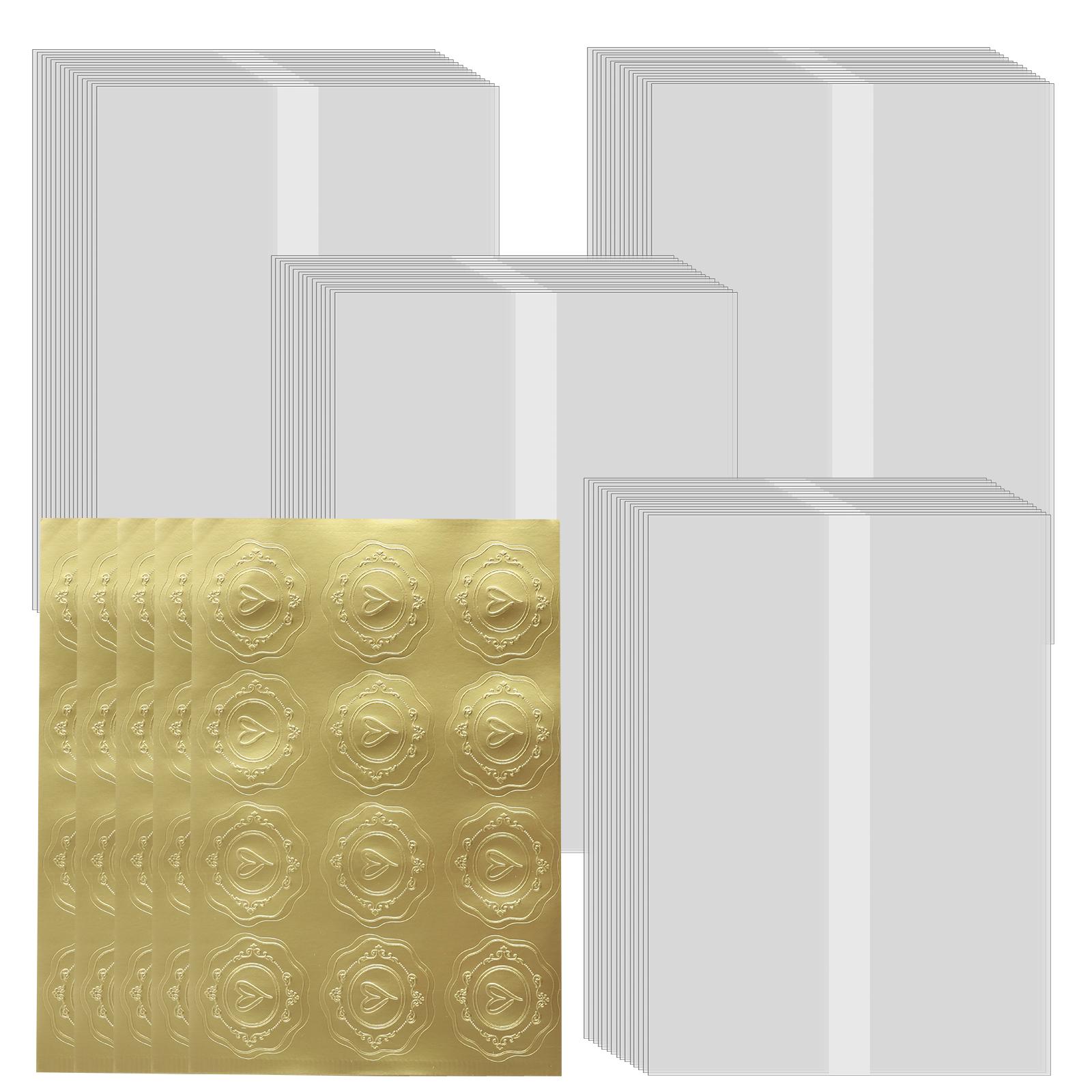 

60 шт. Веллумовые конверты для приглашений 5x7 Складные конверты из веллумовой бумаги Полупрозрачная утолщенная веллумовая бумага Обертки-вкладыши для приглашений