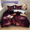 3pcs Shadow the Hedgehog Dark Forces Unleashed Pattern Bedding Three-Piece Set (1 Cover + 2 Pillowcases, No Fillings), This Printed Bedding