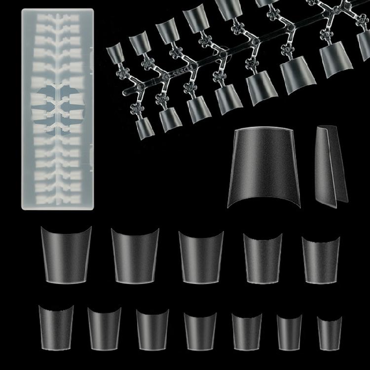 Набор из 300 шт. овальных коротких типсов для нейл-арта, полупокрытие, французские, из смолы, типсы для наращивания ногтей