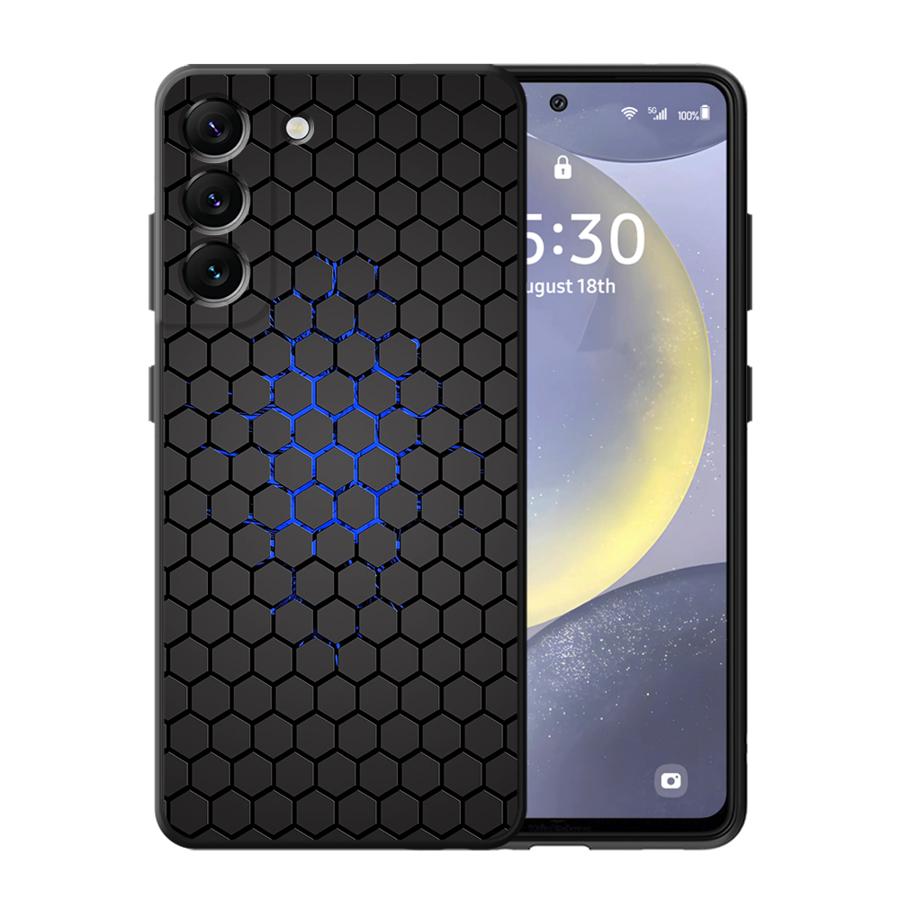 Geometrische Kohlefaserhülle für Samsung Galaxy A57 A23 A25 A37 A22 A55 A53 A35 A26 A52 A36 A32 A24 A73 A51 Handyhülle A72 A71