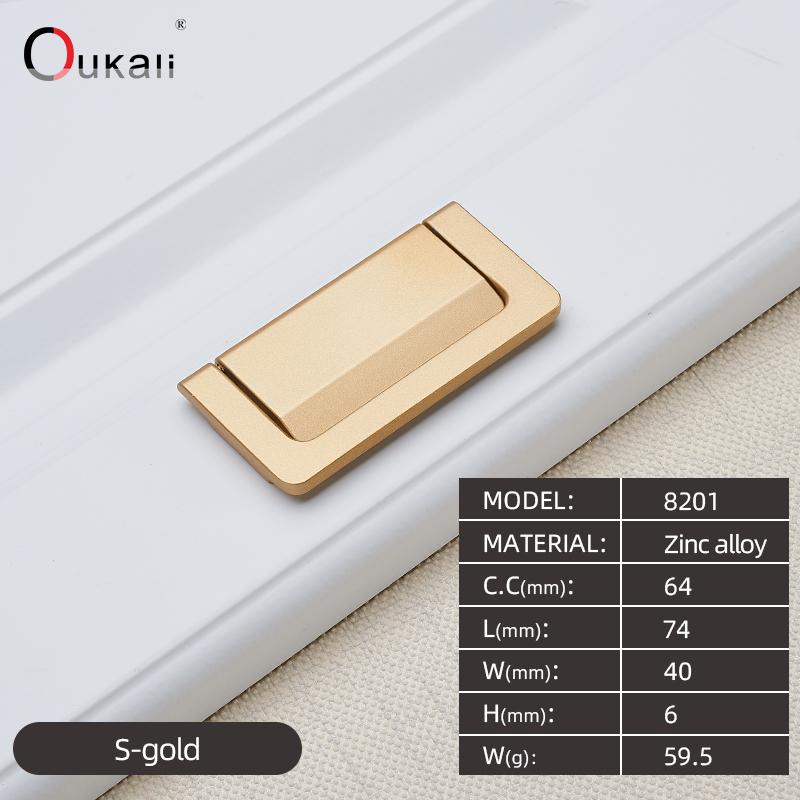 Modern Gold Finish Drawer Cabinet Handle Kitchen & Bedroom Dresser Door Pulls Office Use