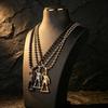 Ciondolo Soldato Europeo e Americano Collana dal Design di Nicchia Gioiello Punk Retro per la Clavicola