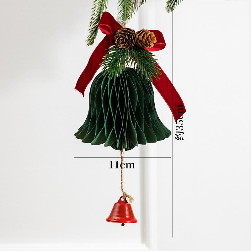 Weihnachts-Waben-Glocke Weicher Hängeanhänger Ornament Festliche Glocken Dekoration Samt-Weihnachtsbaumschmuck Für Kaminsims Feiertag