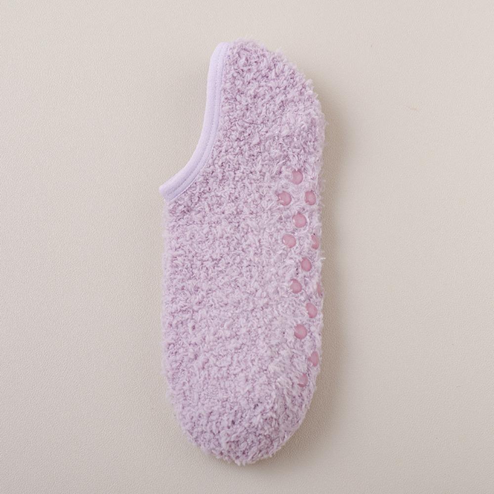 Thickened Coral Fleece Socks Non-slip Floor Socks Warm Sleep Socks  Winter фиолетовый