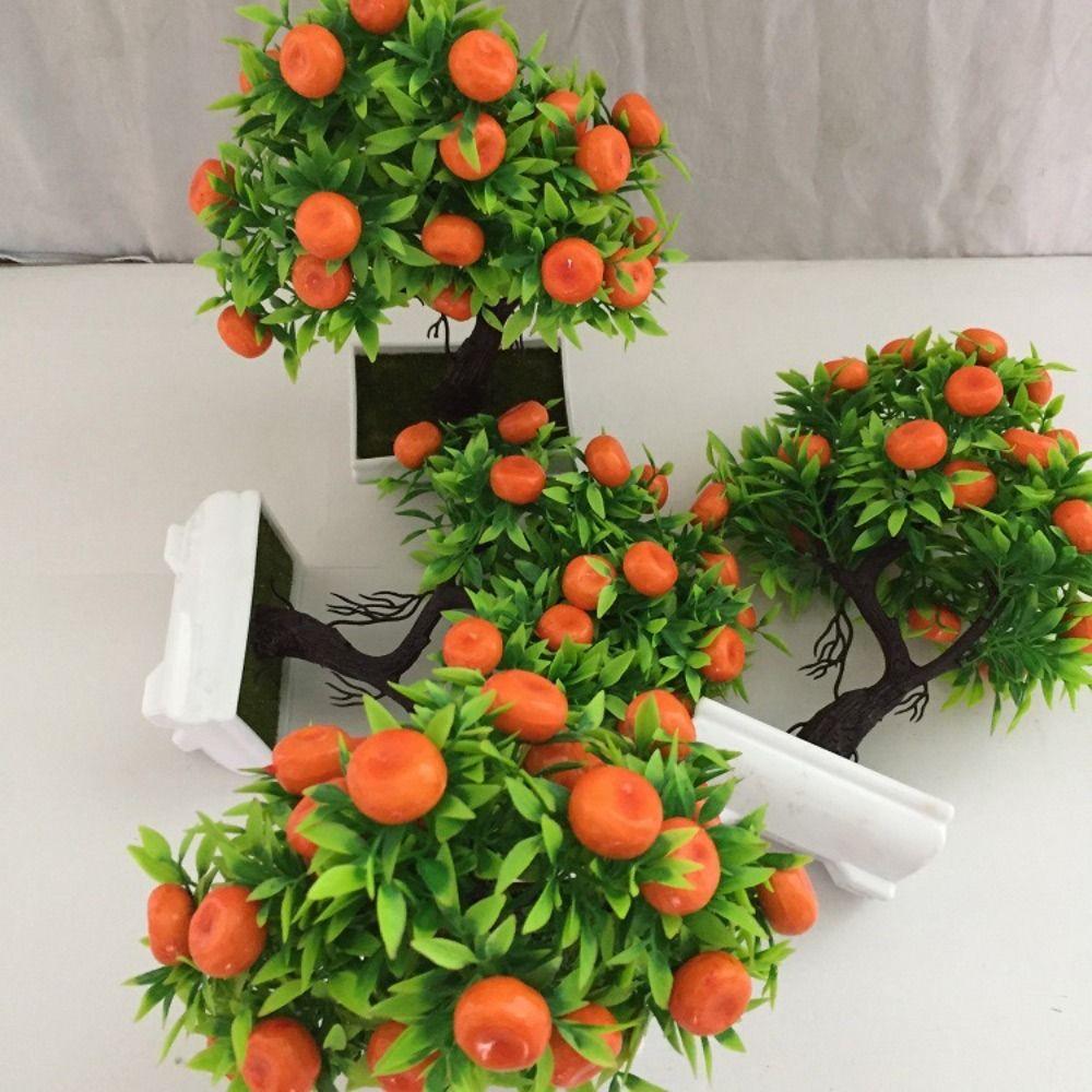 Pomegranate Chili Fruit Tree potted Plastic Foam Simulation Plant potted  Party Supplies