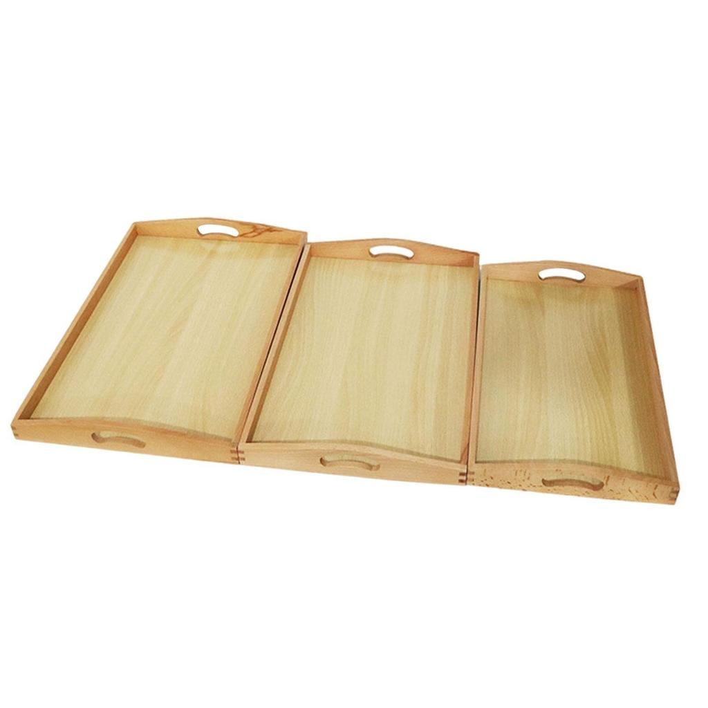 3x Montessori Wooden Sorting Tray Sand Box Cognitive Gift for 3