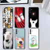 Bull Terrier Dog Cute Puppies Soft Phone Case for Samsung A17 A37 A57 A16 A26 A36 A56 A15 A25 A35 A55 A14 A24 A34 A54 A13 A23 A3