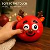 Stress Relief Balls 1/5Pcs DIY Christmas Toy, Reindeer Snowman Ball with Sensory Fidget Toy Detachable Expression Accessory, Soft Squeeze Party Favors