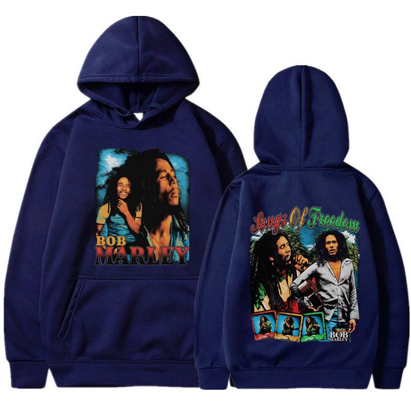 Europäische Größe Bob Marley Album Grafik Hoodie