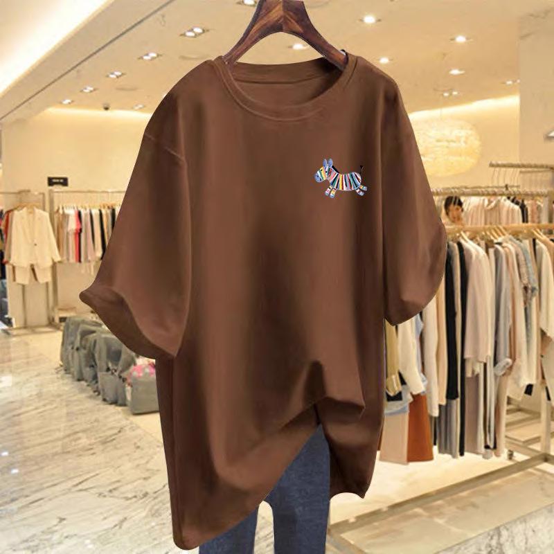 Women's Oversized Letter Print Short Sleeve T-shirt, Spring/Summer 2025 Collection