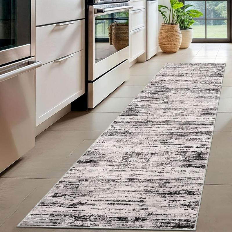 Moderne Abstracte Gestreepte Runner Vloerkleed Antislip Vlekbestendig Tapijt voor Entree Keuken Slaapkamer Hedendaagse Woondecoratie 40x60cm 16x24inch