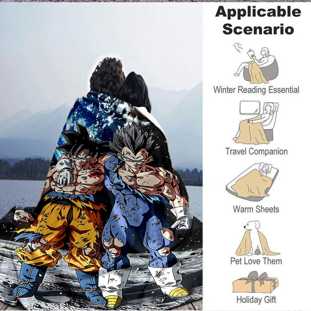 1pc Saiyan, Blanket Soft All Season Throw with Vibrant Design, Perfect for Home, Travel, and Gifts, Ideal for Naps and Camping
