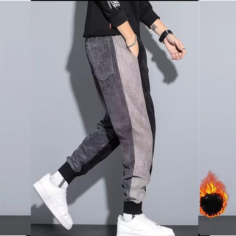 Neuer Wintermodetrend Hochwertiger Cordplüsch Verdickte und vielseitige lose große schmale Riemen Harlan Casual Herrenhose