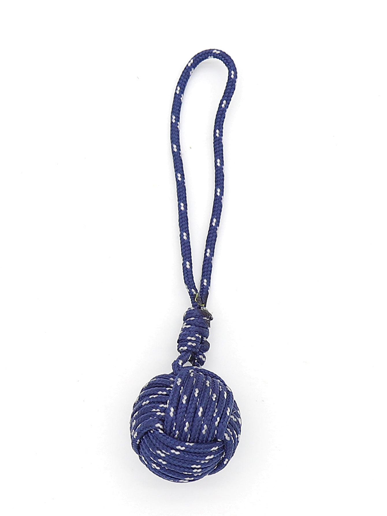 

Hand-woven Polyester Monkey Fist Knot Keychain Ornament