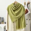 Short Beard Scarf Light Luxury High-end Cashmere Scarf Women's Winter New Korean Men's Shawl Solid Color