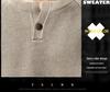 Men's High-End Retro Henley Knit Sweater - Autumn Trendy Loose Fit