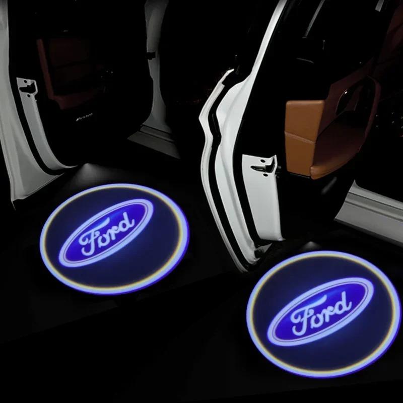 2Pc Car Door Welcome Light Led HD Projector Lamp Courtesy Patrol Accessories For Ford Focus Fiesta Mondeo Kuga S Max Puma Fusion