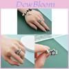 Geometric Star Open Ring With Electroplated Metal For Unisex Fashion Jewelry