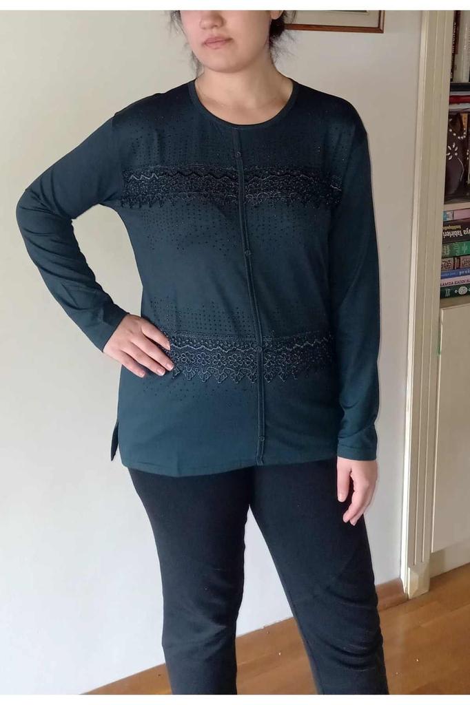 Women's Big Size Blouse Guipure Stone Trend Mother Blouse