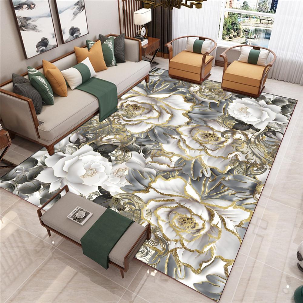 New Chinese Style Living Room Carpet Chinese Style Sofa Coffee Table Mat Bedside Classical Style Carpet