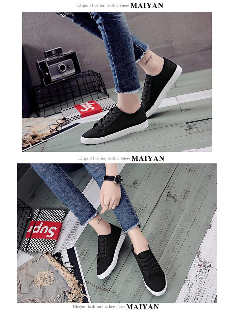 Women's Versatile White Literary Canvas Low-Top Shoes - Summer 2024 Korean Style