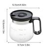 Clear Coffee Mug 16oz Travel Coffee Mug Water Cup Pot Drinking Cups with Lid for Hot Cold Beverage Milk Latte Cappuccino Water