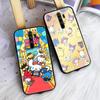 Czarne etui dla Xiaomi Poco X6 X4 M5 M6 F5 F6 C65 C55 C50 C51 C40 Pro Redmi 14C A3X 13C 12C 11T 10A 9C Note 7 6 8A Plus L-7 Postacie Sanrio