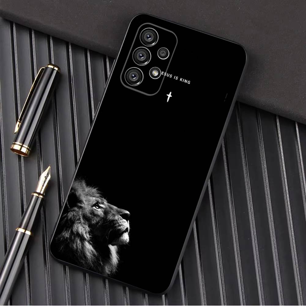 Verse of The Christian Bible Jesus Phone Case For Samsung Galaxy A13,A21s,A22,A31,A32,A52,A53,A71,A80,A91 Soft Black Shell