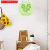 2D Flat 20*20cm1pc St.Patrick's Day Green Three-leaf Love Heart Shape Round Door Pendant, St.Patrick'sDay Simple Style Hanging Wooden Sign Suitable