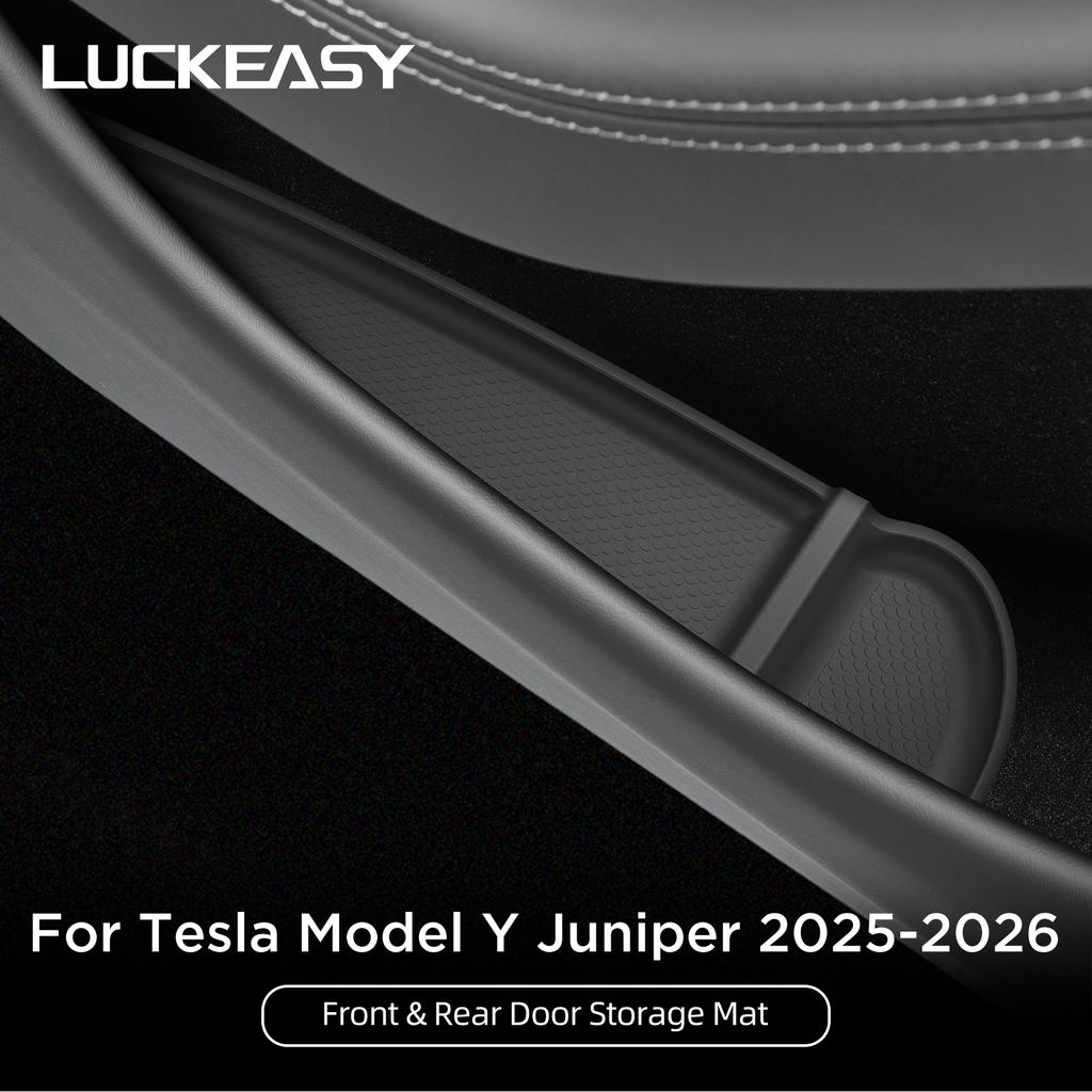 for Tesla Model Y Juniper/Launch 2025 Car Door Side Storage Pad Interior Accessories Gate Slot Anti Dirty Storage Box Tray