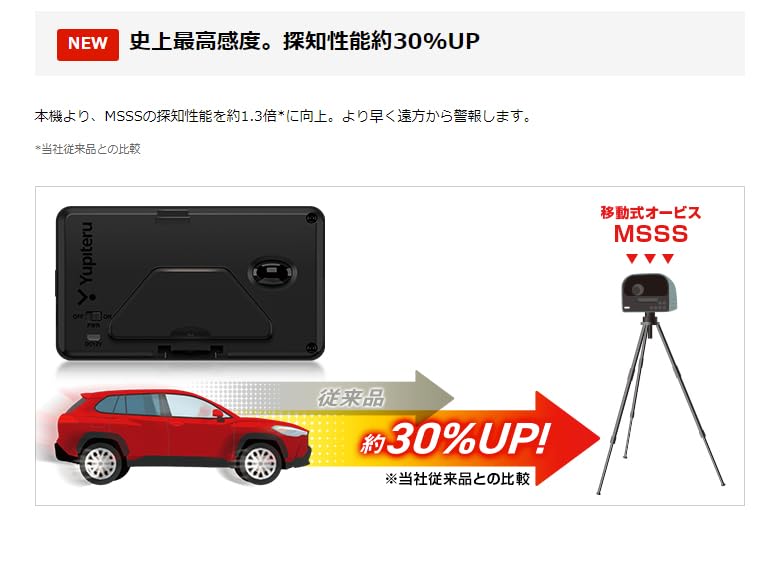 2023 Model Yupiteru Radar Detector LS1200L MSSS Full Zone Driving Safe Driving Wireless Model Compatible, Map, 30, Wrong-Way Warning, Support, LAN,