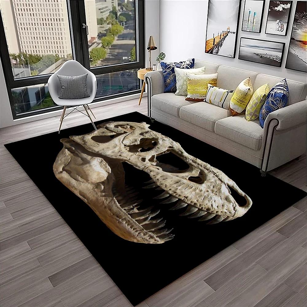 3D Dinosaur Animal Fossil Series Carpet HD Rug for Home Living Room Bedroom Sofa Doormat Decor,kids Area Rug Non-slip Floor Mat