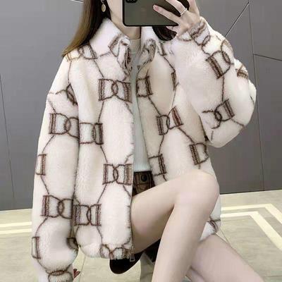 Winter Koreanische Lose Baumwolle Gepolsterte Frauen Lamm Wolle Mantel Dicke Warme Pelz Breite taille Kleidung