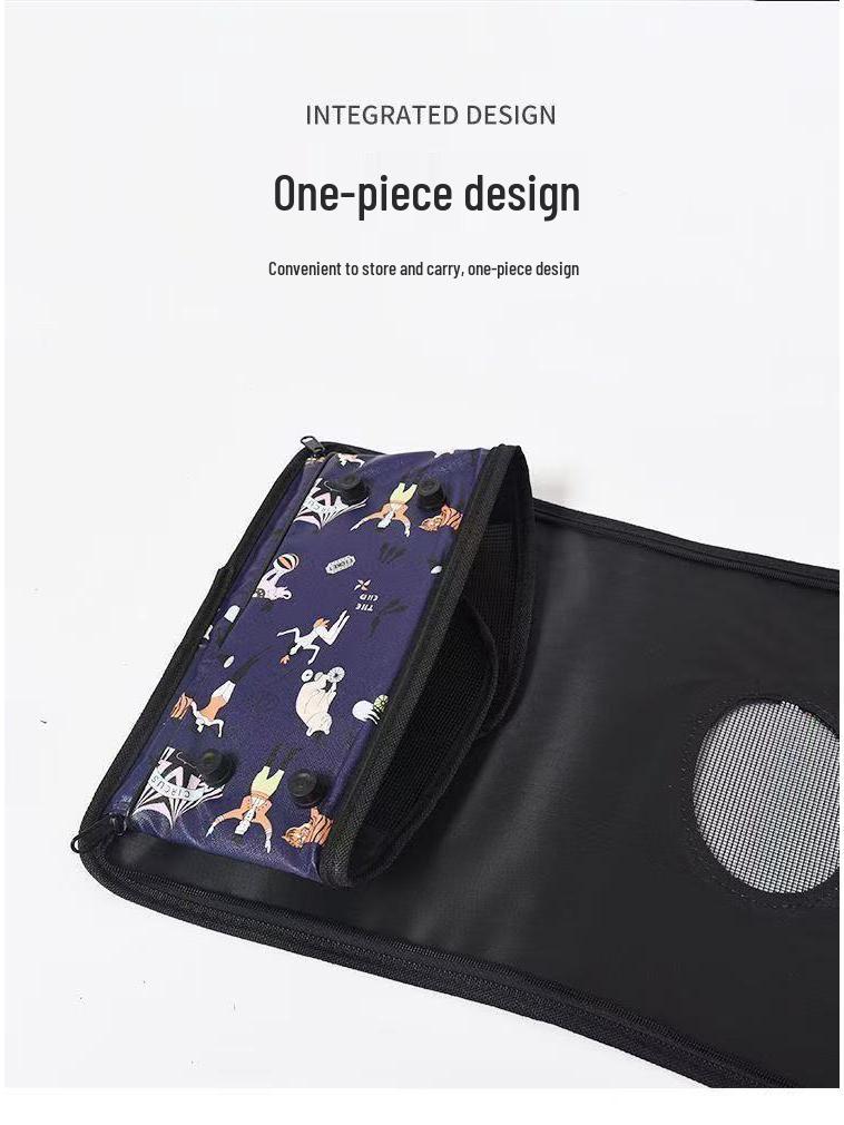 Multi-Color Portable Cat Backpack - Breathable, Foldable, Large Space, Single Shoulder Design for Travel