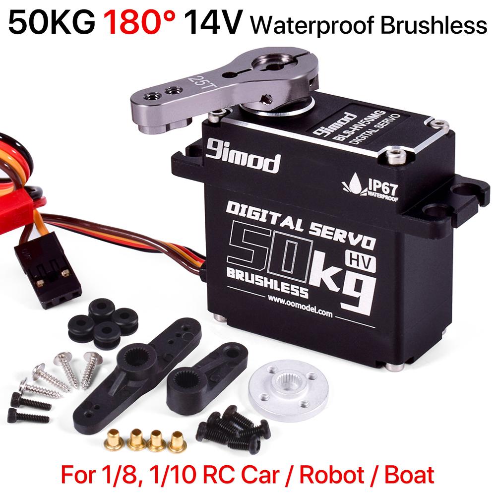 RC Servo 9imod Waterproof Brushless Coreless Servo 50KG 45KG 35KG 25KG Metal Gear Digital Servo for RC Model