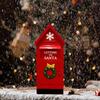 Christmas Mailbox Decoration Postbox Metal North Pole Post Letter Box for Festival Xmas