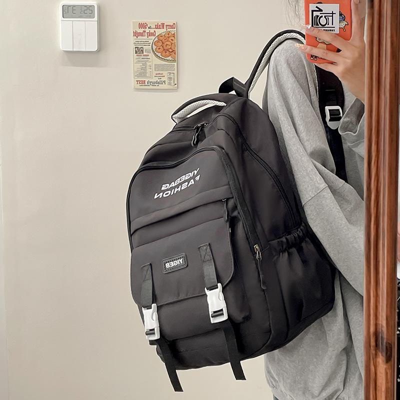 Trendy couple campus backpack trendy cool daily female students class large capacity schoolbag