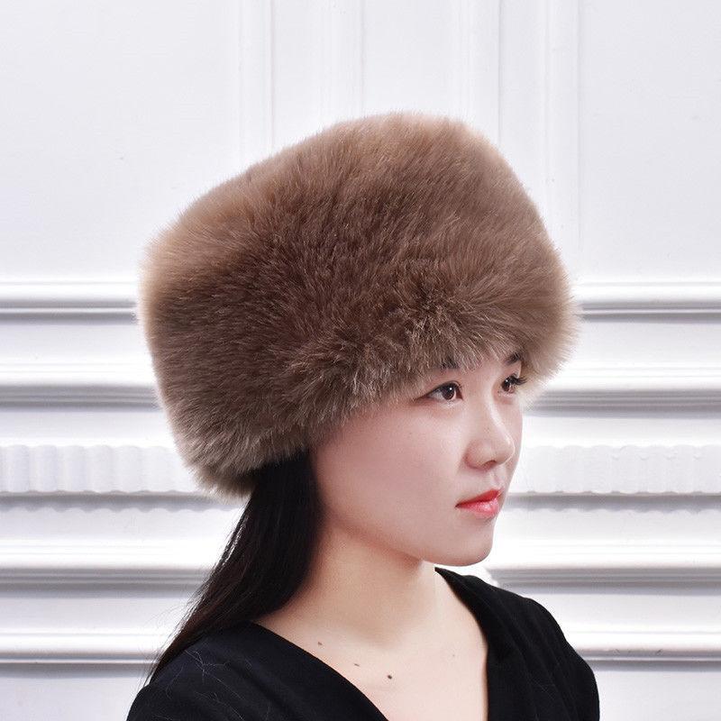 Winter Mink Cotton Hat for Men and Women Fox Fur Hat Imitation Rabbit Fur Thick Warm Dome Mongolian Hat
