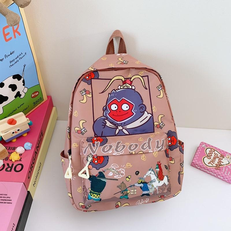 Kindergarten Grundschüler Schultasche Cartoon Niedlich Ausländischer Stil Druck Jungen und Mädchen Rucksack Kinderrucksack
